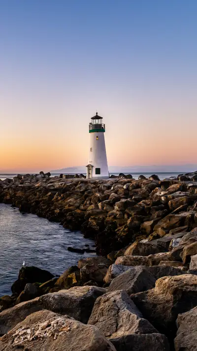 Breakwater Lighthouse Sunrise in Santa Cruz