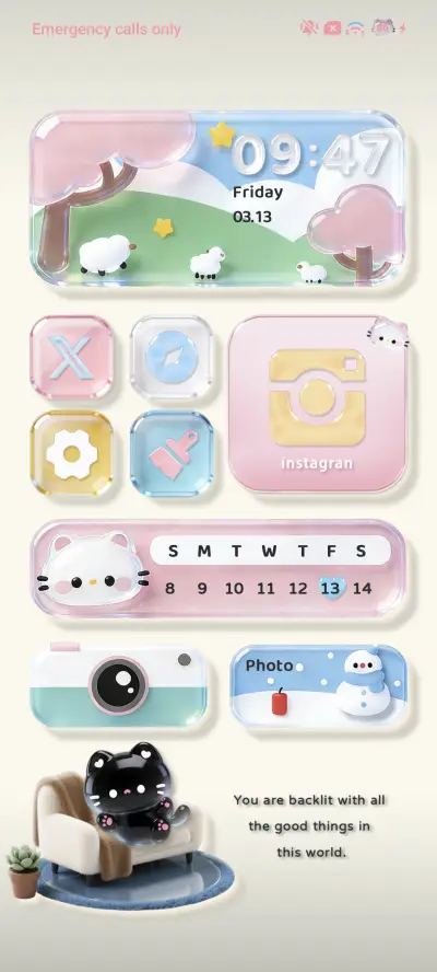 Cat 3D THEME for Xiaomi MIUI HyperOS