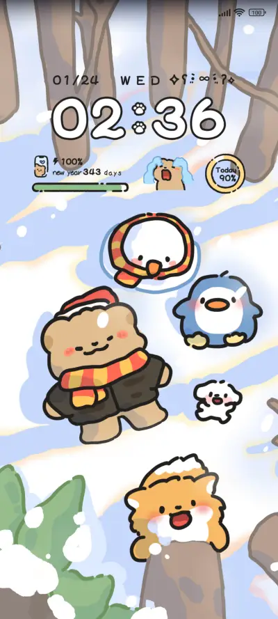 Bear joy Winter