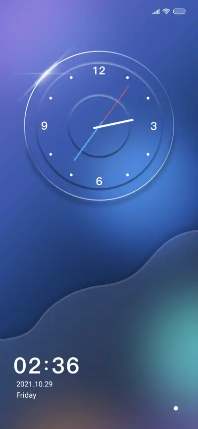Glass clock - Screenshot 1