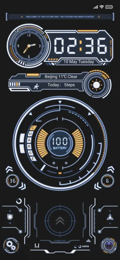 dark technology THEME for Xiaomi MIUI HyperOS
