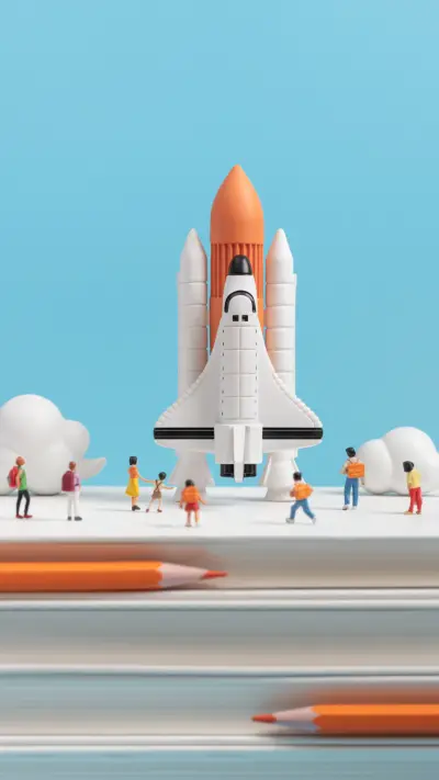 Tiny Explorers Gather Round Model Spaceship