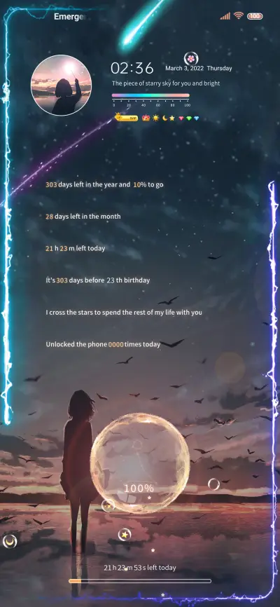 Star river girl THEME for Xiaomi MIUI HyperOS