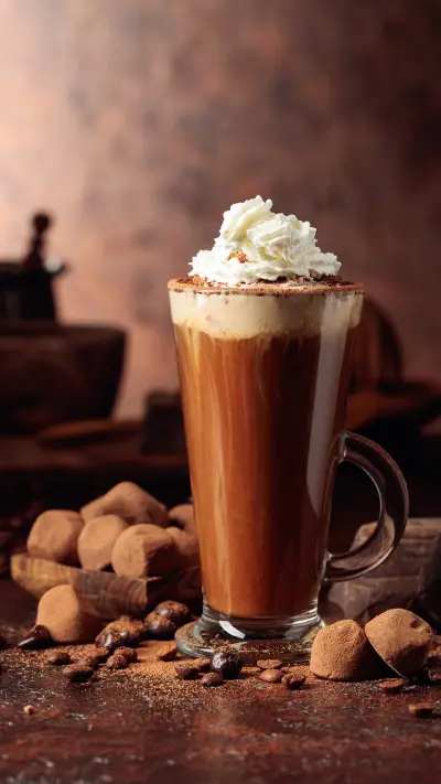 The first cup of milk tea in autumn