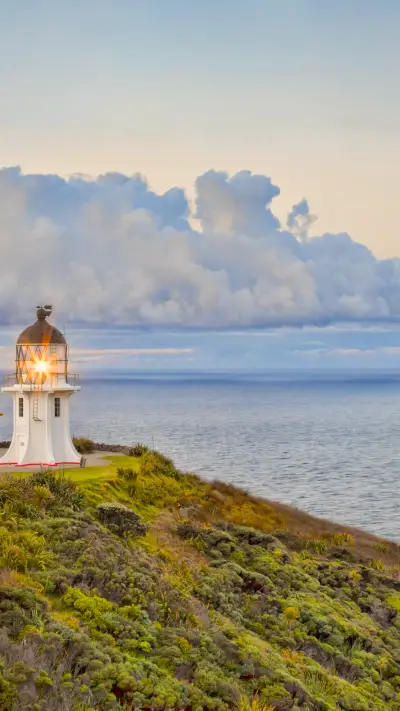A lighthouse by the seaside