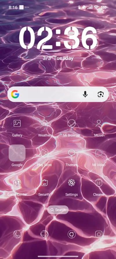 Pink water waves - Screenshot 2