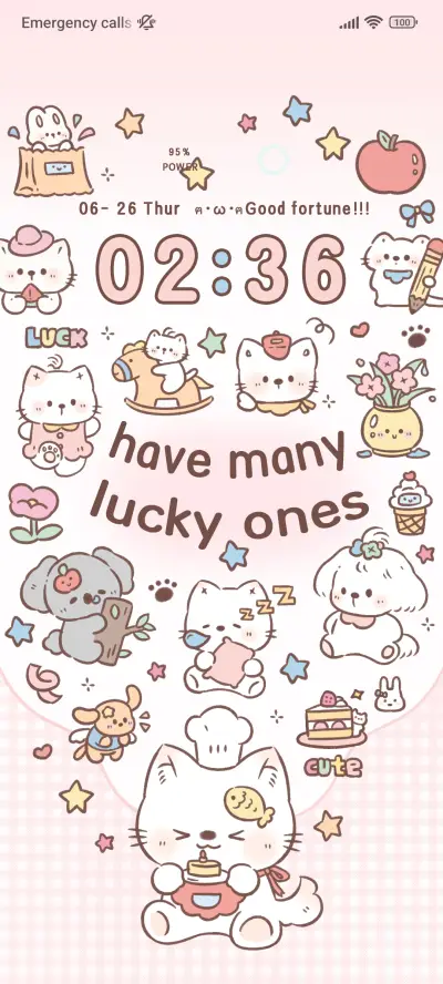 Lucky cute sticker