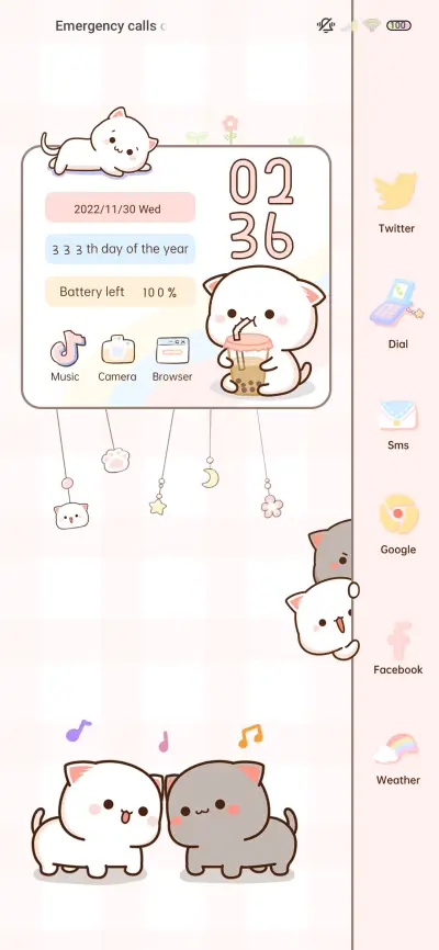 Cute Dynamic Cat THEME for Xiaomi MIUI HyperOS