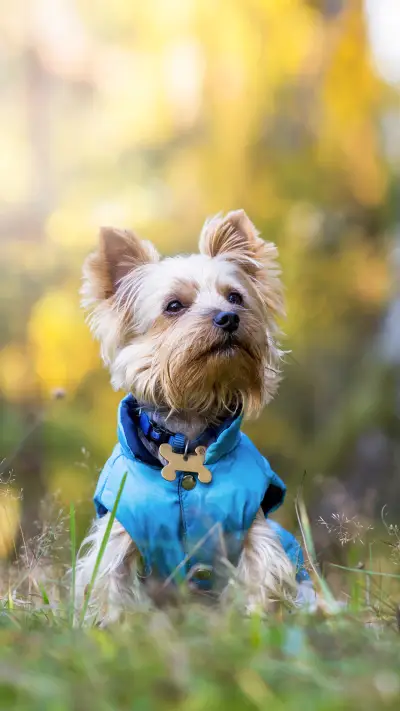 Funny yorkshire terrier