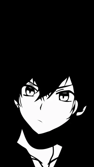 Anime teenager silhouette