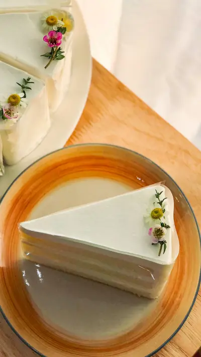 Homemade healthy coconut cake low fat