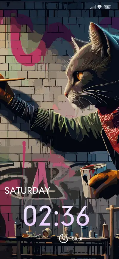 street art cat