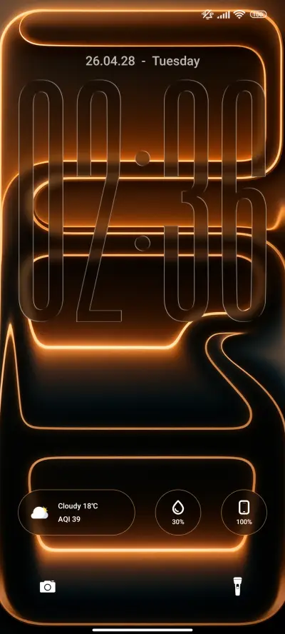 Dark Glass 26 THEME for Xiaomi MIUI HyperOS