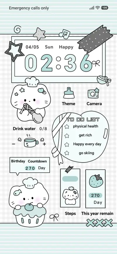 Minty Fresh Cute THEME for Xiaomi MIUI HyperOS
