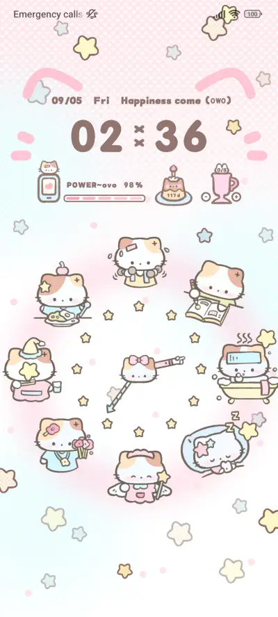 Fluffy Kitty Clock - Screenshot 2