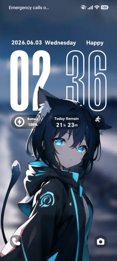 Blue Eyed Neko THEME for Xiaomi MIUI HyperOS