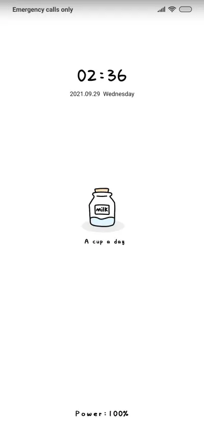 Simple milk bottle