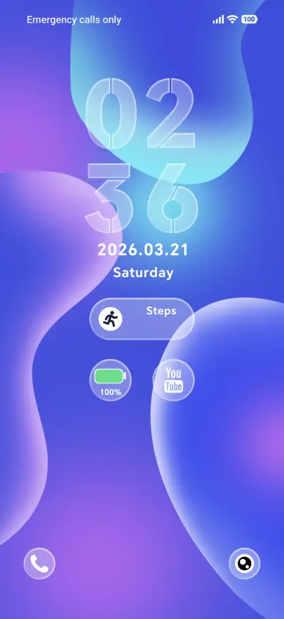 Indigo Aqua Flow THEME for Xiaomi MIUI HyperOS