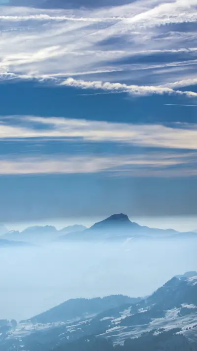 Magnificent snow-capped mountains
