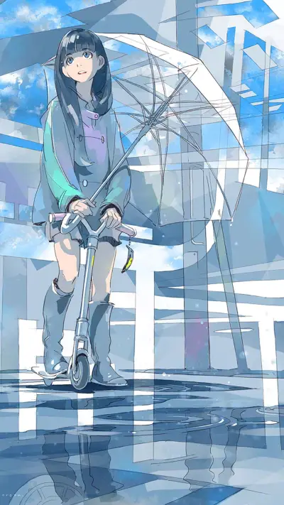 蓝色卡通场景 (4)