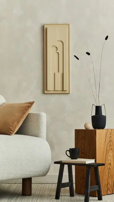 Stylish Composition of Modern Cozy Living Room