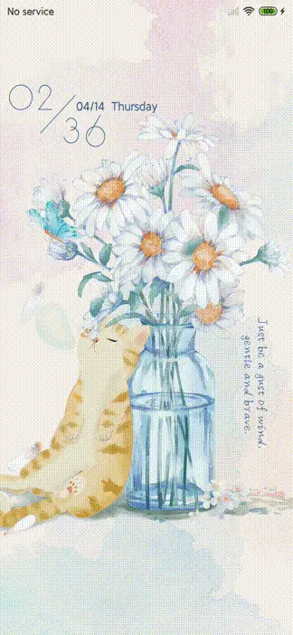 Flowers and cat - Screenshot 1