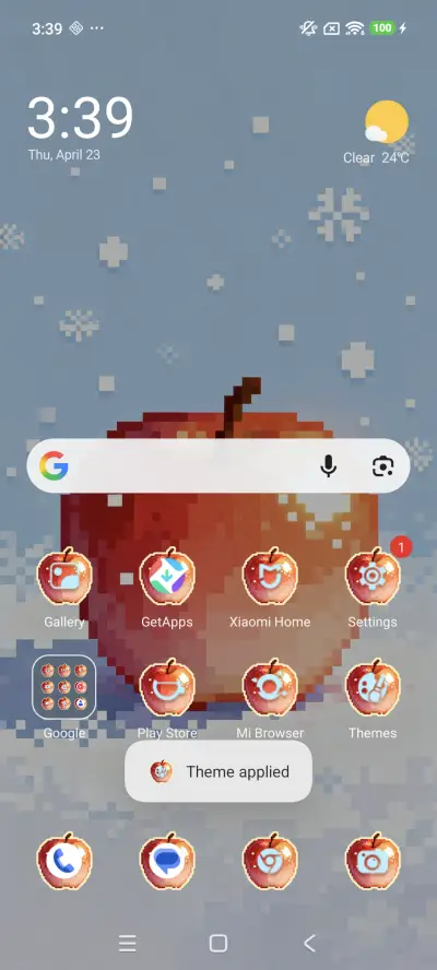 Winter Pixel Apple - Screenshot 2