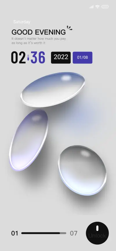 Three small glass