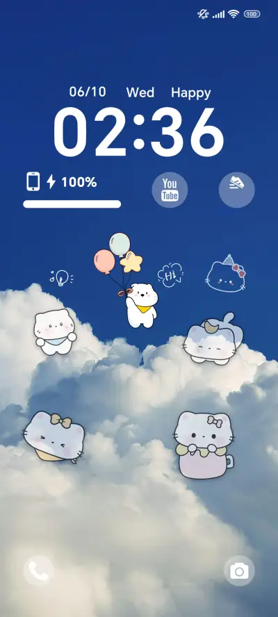 Cloud Play Kitty THEME for Xiaomi MIUI HyperOS