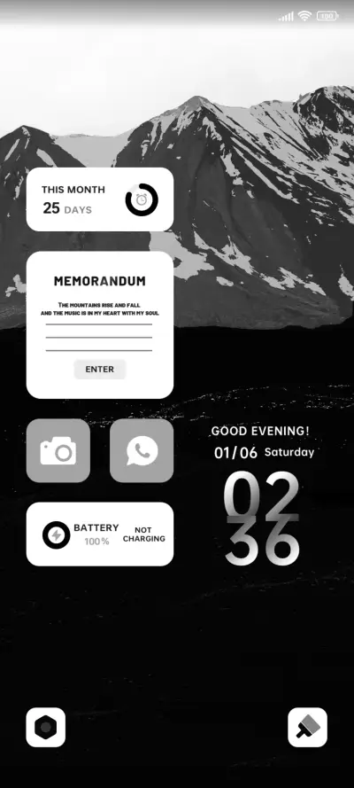 Mountains black - Screenshot 1