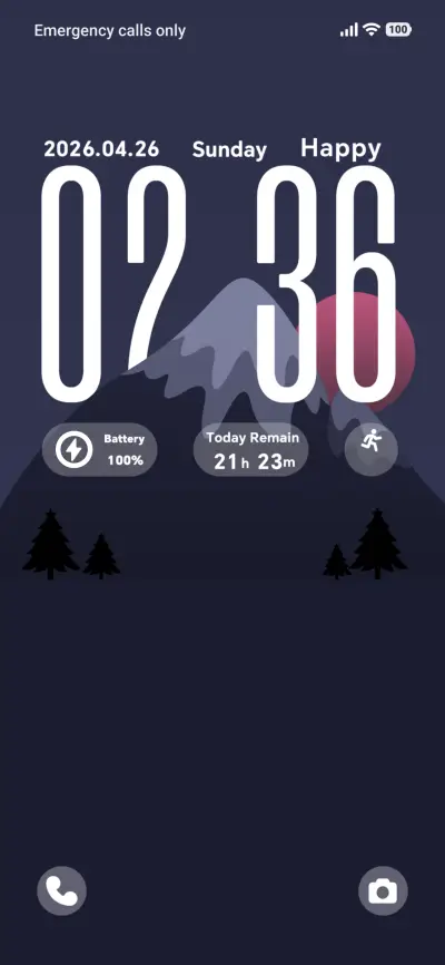 Pine Peak Sunset THEME for Xiaomi MIUI HyperOS