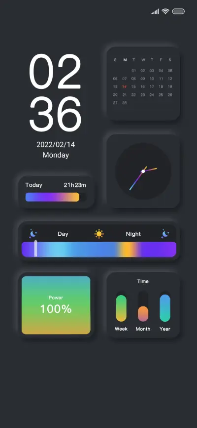 black gradient THEME for Xiaomi MIUI HyperOS