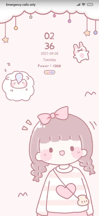 Pink girl THEME for Xiaomi MIUI HyperOS