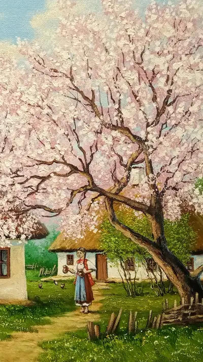 Countryside oil painting