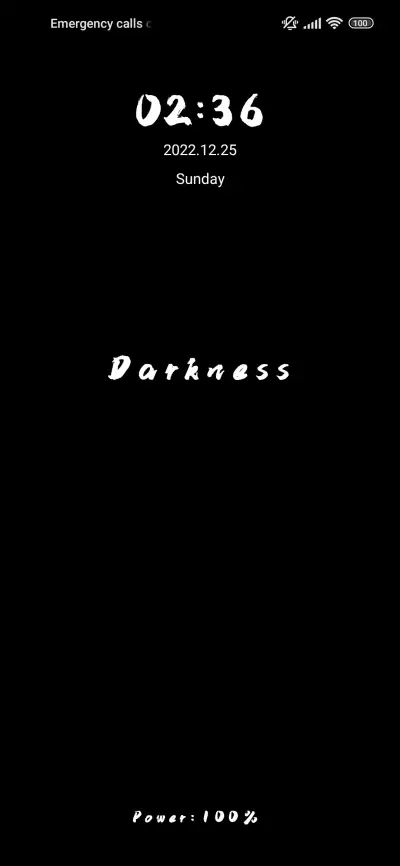 Literal darkness