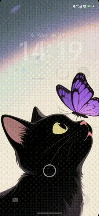Cat and butterfly