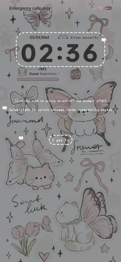 Butterfly kitten THEME for Xiaomi MIUI HyperOS