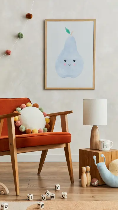 Creative Composition of Cozy Scandinavian Child's Room