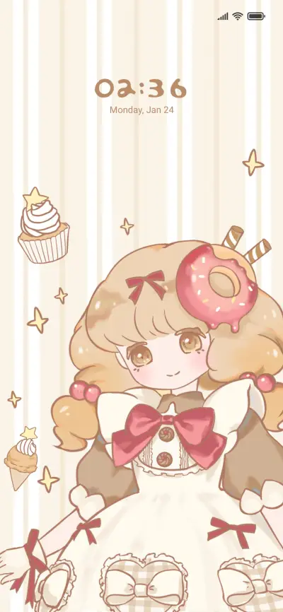 The girl cake THEME for Xiaomi MIUI HyperOS