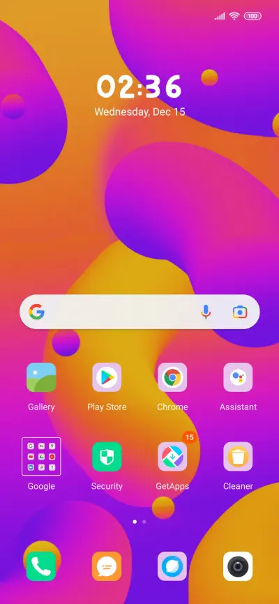 Fluid gradientOS - Screenshot 2