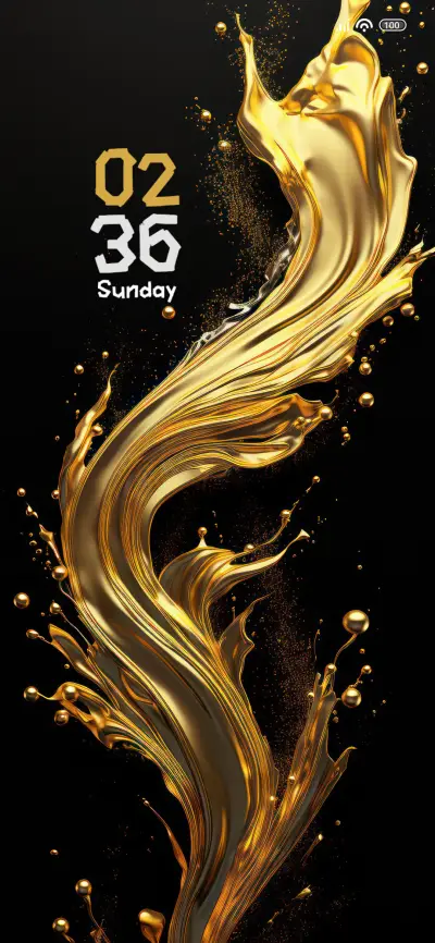 Golden Wave THEME for Xiaomi MIUI HyperOS