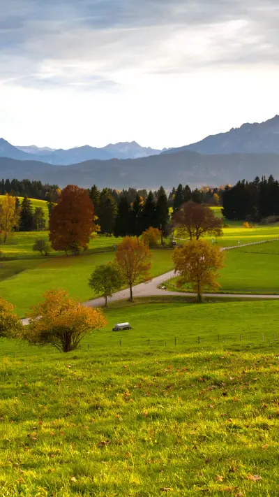 Green mountain ranges