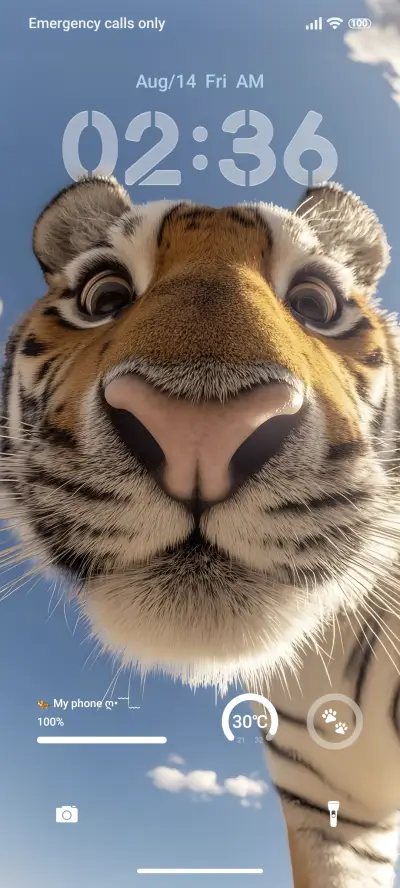 Tiger 3D THEME for Xiaomi MIUI HyperOS