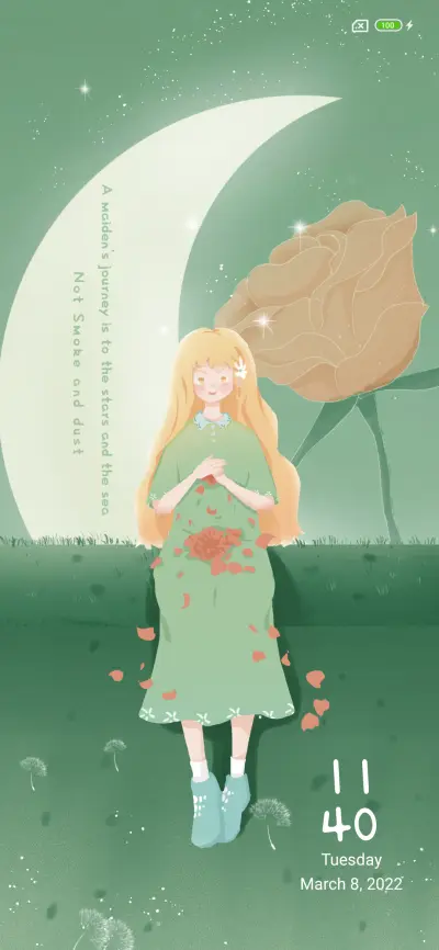 By Her Blooming