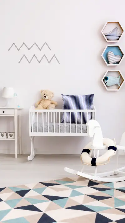 A children's room arranged in marine style