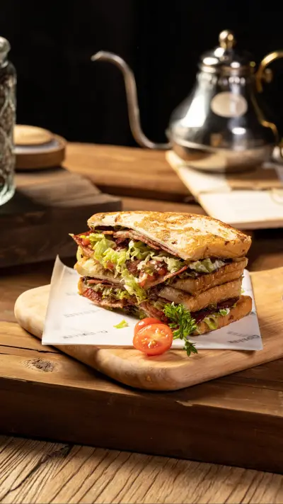 Egg shrimp avocado sandwich