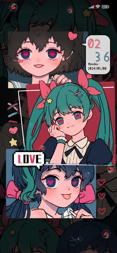 Retro Girl Heart - Screenshot 1