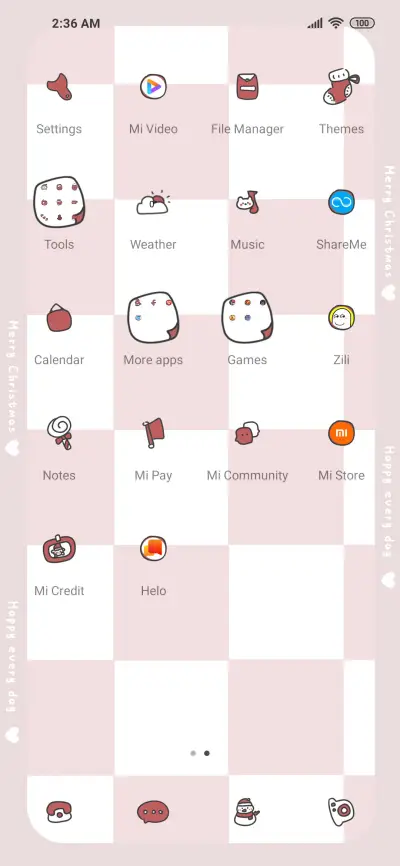 Red grid christmas - Screenshot 3