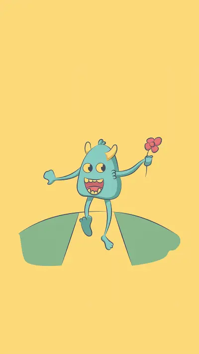 Monster happy get a red flower - Screenshot 1