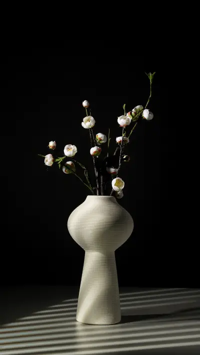 Potted Wheat Leaves in Vases